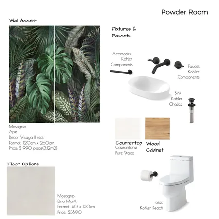 15E Powder Room Interior Design Mood Board by Noelia Sanchez on Style Sourcebook