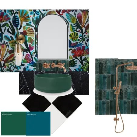 Maximalist Bathroom Interior Design Mood Board by tesskuhni on Style Sourcebook