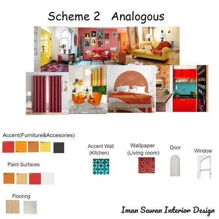 scheme 2 Analogous Interior Design Mood Board by Iman Sawan on Style Sourcebook