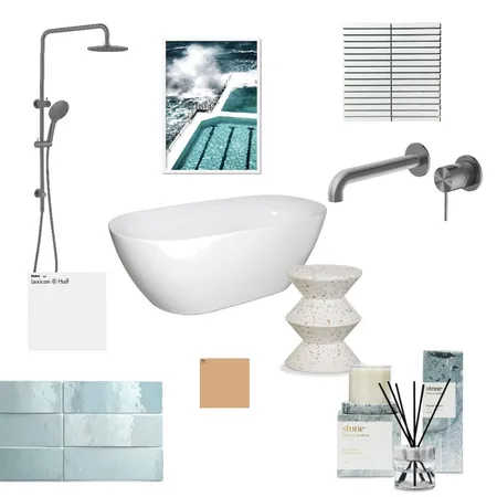 Blue Bathroom Interior Design Mood Board by Lili on Style Sourcebook