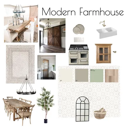 Modern Farmhouse 1 Interior Design Mood Board by hyounkin on Style Sourcebook