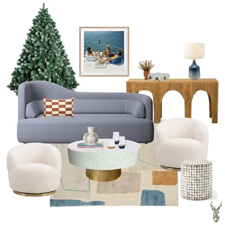 Coastal Christmas Living Room Interior Design Mood Board by Studio Hart Creative on Style Sourcebook