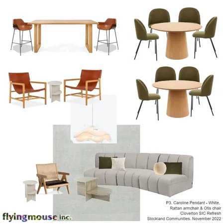 P3: Cloverton: Caroline_Rattan_Otis Interior Design Mood Board by Flyingmouse inc on Style Sourcebook