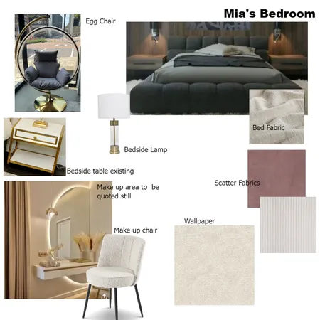 Mia bedroom Houghton Interior Design Mood Board by DECOR wALLPAPERS AND INTERIORS on Style Sourcebook