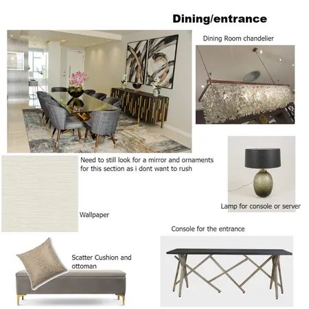 Dining/ Entrance Houghton Interior Design Mood Board by DECOR wALLPAPERS AND INTERIORS on Style Sourcebook