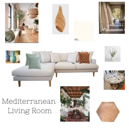 Mediterranean Living Room Interior Design Mood Board by kasia.plattner@gmail.com on Style Sourcebook