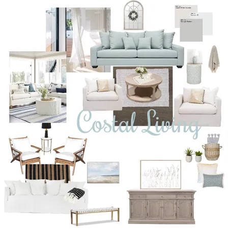 Module 3 - Coastal Living Room Interior Design Mood Board by MarUli67 on Style Sourcebook