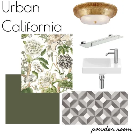 URBAN CALIFORNIA - Powder Room Interior Design Mood Board by RLInteriors on Style Sourcebook