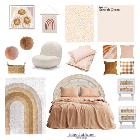 Tweens Bedroom Interior Design Mood Board by Indigo & Alabaster Interior Design on Style Sourcebook