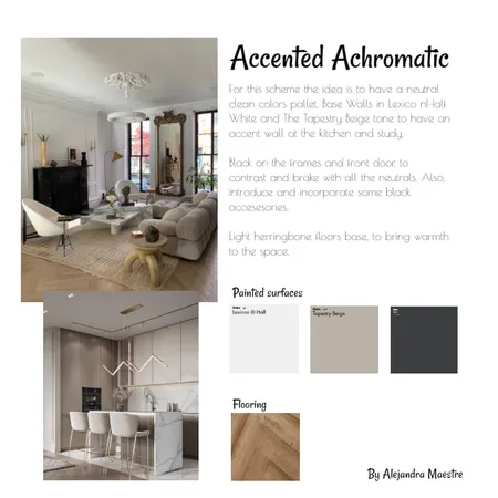 Accented achromatic Interior Design Mood Board by Alejandra Maestre on Style Sourcebook