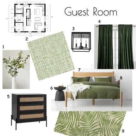 Module 9 - Guest Room Interior Design Mood Board by ashleystewart on Style Sourcebook