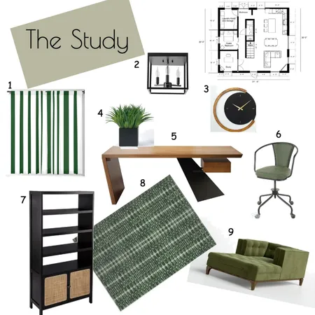 Module 9 - The Study Interior Design Mood Board by ashleystewart on Style Sourcebook