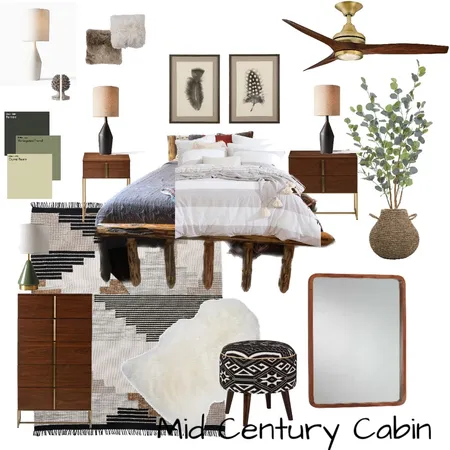 Mid Century Cabin Interior Design Mood Board by lauramarindesign on Style Sourcebook