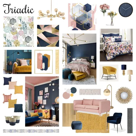 Triadic Interior Design Mood Board by Rachel Troke Design on Style Sourcebook