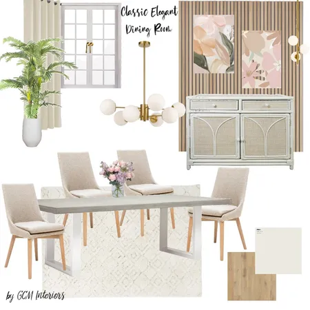 Elegant Classic Dining Room Interior Design Mood Board by GCM Interiors on Style Sourcebook