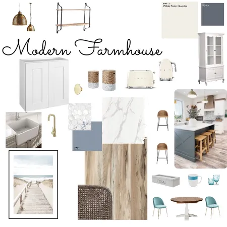 Modern Farmhouse Kitchen Interior Design Mood Board by Meesh5828 on Style Sourcebook