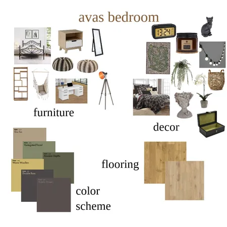 avas bedroom Interior Design Mood Board by avarussell01 on Style Sourcebook