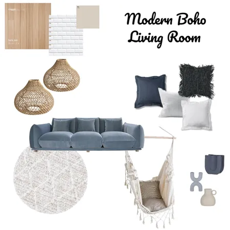 Modern boho living room Interior Design Mood Board by sienhedge on Style Sourcebook