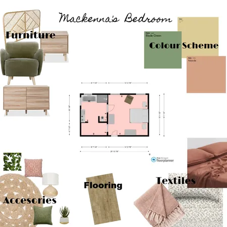 Mackenna's Bedroom Interior Design Mood Board by Mackenna.f on Style Sourcebook