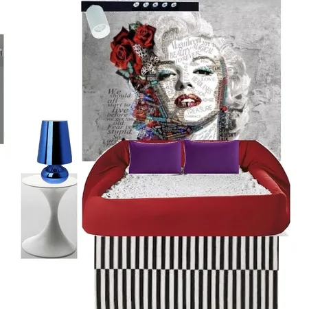 bed room pop art marilyn monroe Interior Design Mood Board by Iv on Style Sourcebook