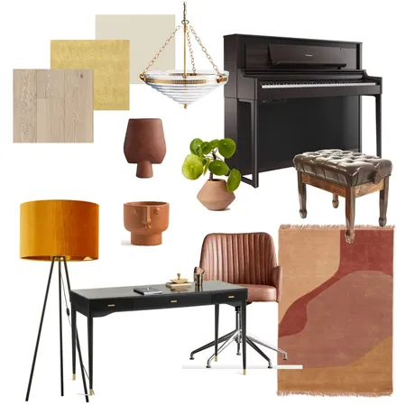 Home Office Sample Board Interior Design Mood Board by Studio Conker on Style Sourcebook