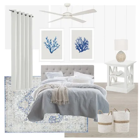 Hamptons Bedroom Interior Design Mood Board by Zoe Katy on Style Sourcebook