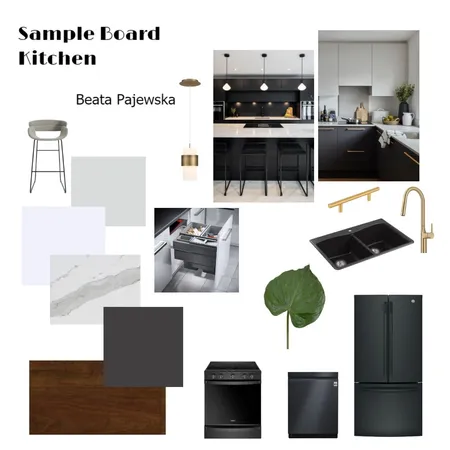 Sample Board Kitchen Interior Design Mood Board by Beata Pajewska on Style Sourcebook