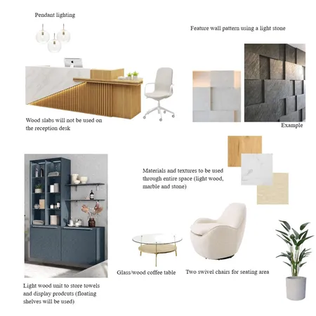 spa reception Interior Design Mood Board by Clo on Style Sourcebook