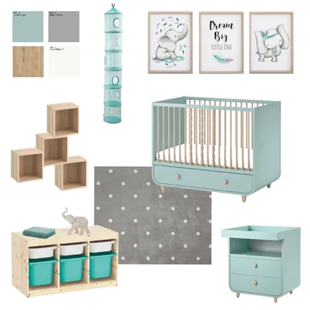 Nursery Turquoise Interior Design Mood Board by Lucey Lane Interiors on Style Sourcebook