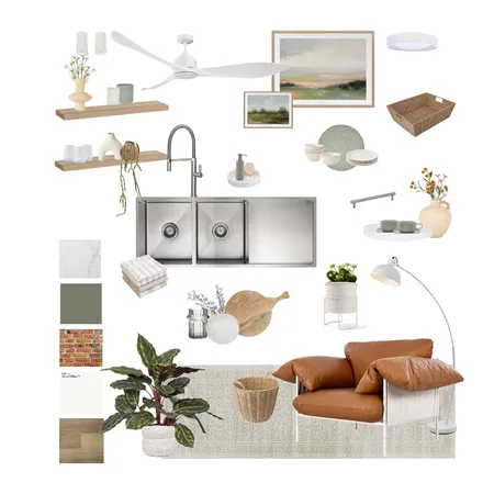 Ash and Lucinda's Kitchen Sample Board Interior Design Mood Board by AJ Lawson Designs on Style Sourcebook