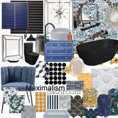 Maximalism Bathroom Interior Design Mood Board by Tammy on Style Sourcebook