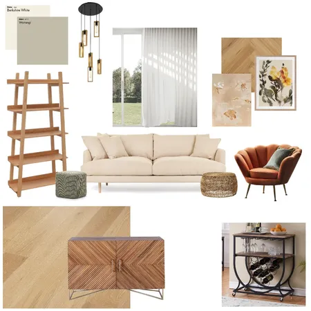 Autumn Tones Living Room Interior Design Mood Board by Hope W. on Style Sourcebook