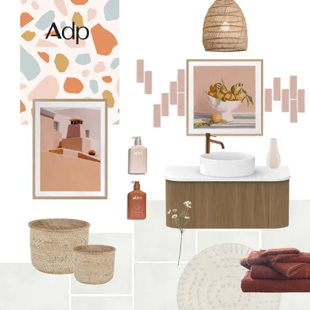 Boho Ensuite | Our Prime Oak Waverley & Soul Groove Tapware Interior Design Mood Board by ADP on Style Sourcebook