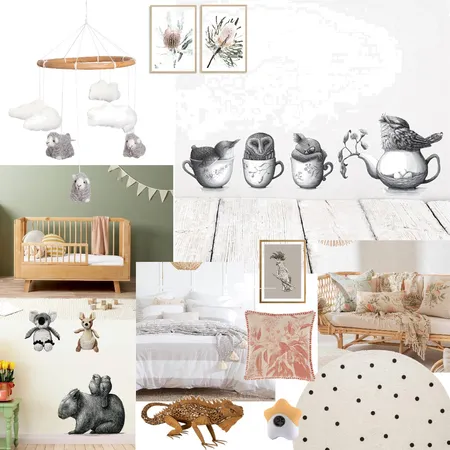 Australiana Nursery Interior Design Mood Board by LJ Rees Interiors on Style Sourcebook