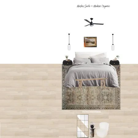 Master Suite - Modern Organic (Layla 1 Mirror - Perry Black - Boucle Chair- The Lake District Wall Art) Interior Design Mood Board by Casa Macadamia on Style Sourcebook