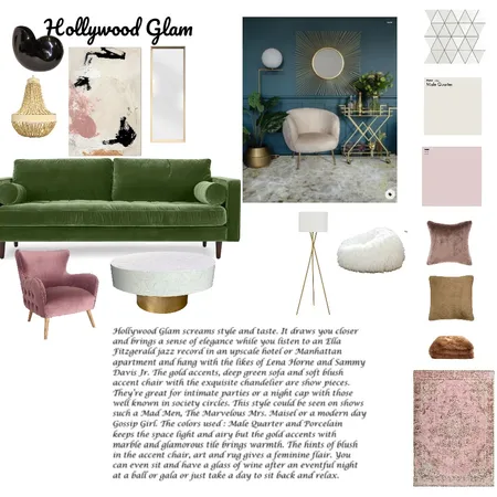 Hollywood Interior Design Mood Board by mbarc777@gmail.com on Style Sourcebook