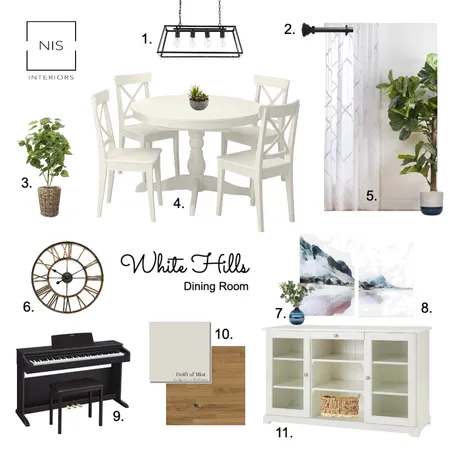 White Hills Dining Room w num Interior Design Mood Board by Nis Interiors on Style Sourcebook