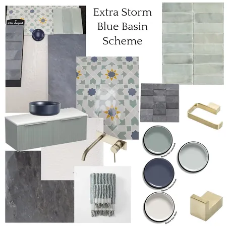 Extra Storm Blue Basin Scheme Interior Design Mood Board by JJID Interiors on Style Sourcebook