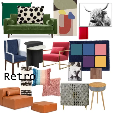 Retro Interior Design Mood Board by Tammy on Style Sourcebook