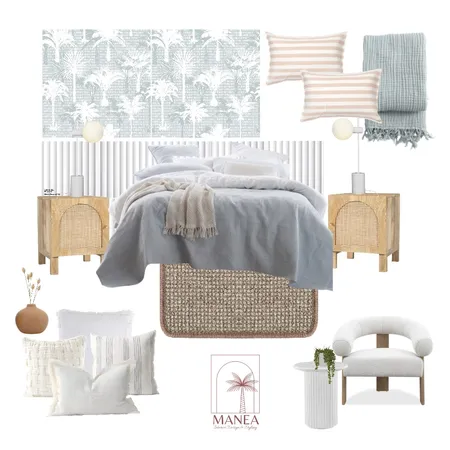 Contemporary Coastal Bedroom Interior Design Mood Board by Manea Interior Design & Styling on Style Sourcebook