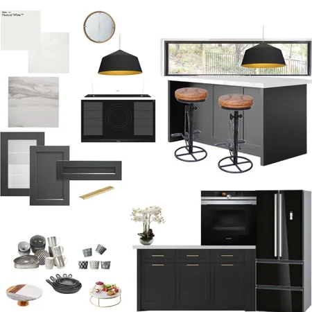 Mod 9_Geometric Greyze_Kitchen Interior Design Mood Board by Claudia Hendrickse on Style Sourcebook