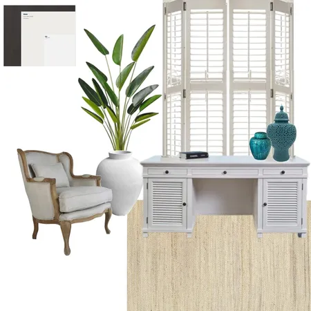 Hamptons Style Study Nook Interior Design Mood Board by Adua on Style Sourcebook