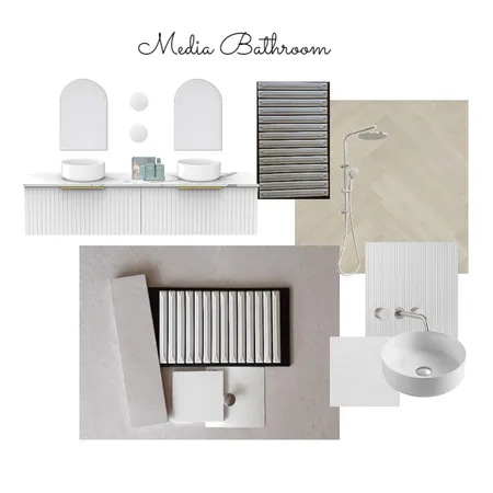 Media Bathroom Interior Design Mood Board by RL Interiors on Style Sourcebook