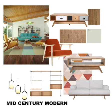 MID CENTURY  MODERN Interior Design Mood Board by sorina on Style Sourcebook