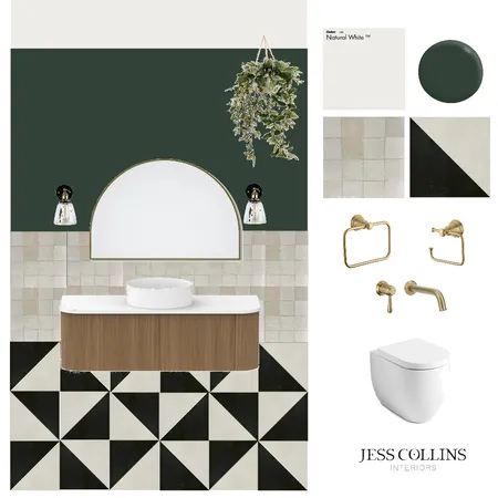 Powder Room Interior Design Mood Board by Jess Collins Interiors on Style Sourcebook