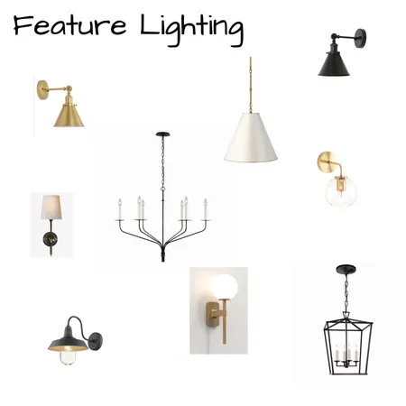 Modern Farmhouse Lighting Interior Design Mood Board by Amanda Lee Interiors on Style Sourcebook