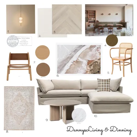 dannys living & Dinning sample board- key Interior Design Mood Board by kbarbalace on Style Sourcebook