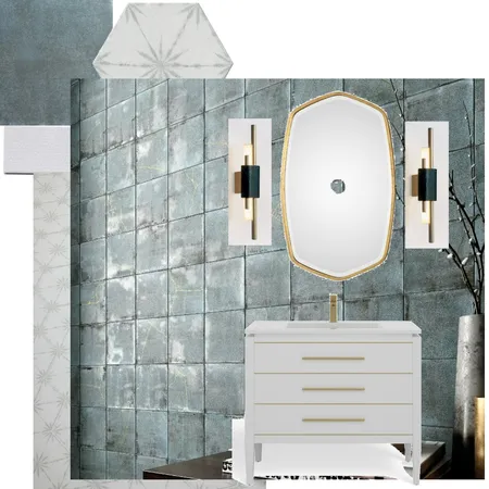 SURBHI POWDER hexagon MIRROR1 Interior Design Mood Board by rachna mody on Style Sourcebook