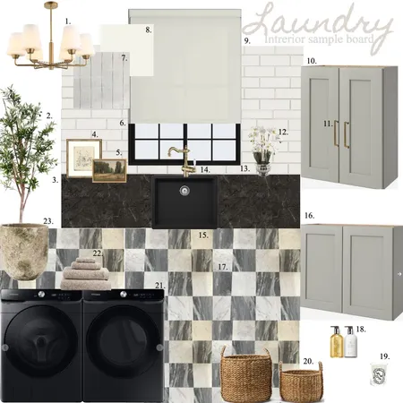 Laundry Sample Board Interior Design Mood Board by Tiffany Hendricks on Style Sourcebook