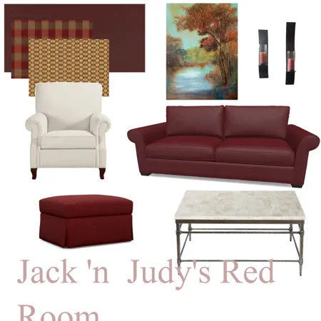 Jack & Judy's Red Room Interior Design Mood Board by lauramarindesign on Style Sourcebook